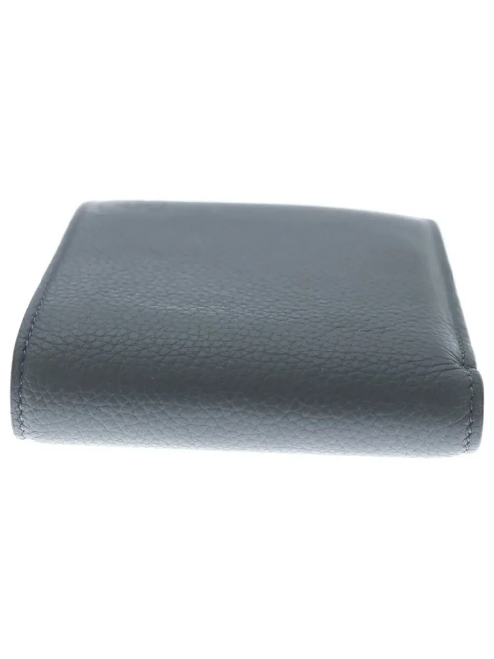 Loewe Anagram Embossed Bifold Leather Compact Wallet Gray